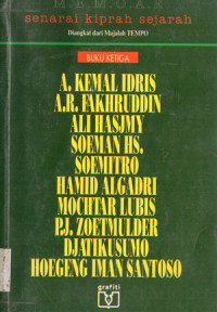 Image of M.E.M.O.A.R senarai kiprah sejarah (Buku Ketiga)